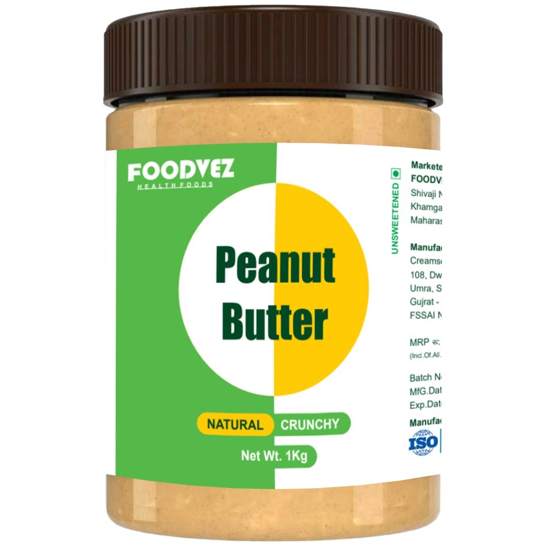 Foodvez Chocolate Natural Crunchy Peanut Butter 1kg