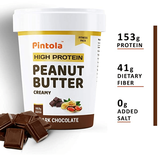 Pintola HIGH Protein Peanut Butter (Dark Chocolate) (Creamy, 510g)