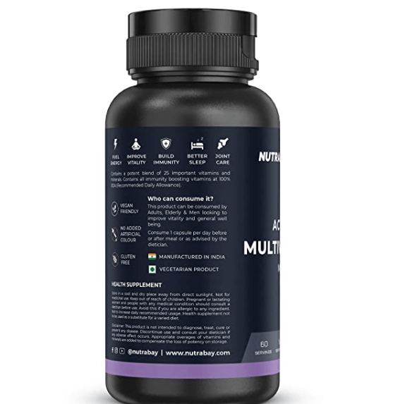 Nutrabay Pro Multivitamin for Men- 500mg, 60 Capsules
