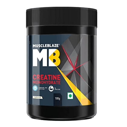 MuscleBlaze Creatine Monohydrate, India’s Only Labdoor USA Certified Creatine (Unflavoured, 100 g / 0.22 lb, 33 Servings)