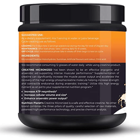 Nutrition Planet Micronized Creatine Monohydrate Orange 348g