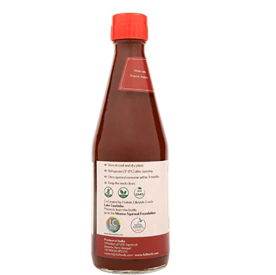 FOI Foods – Tomato Ketchup – ZERO Refined Sugar, No Preservative, Non GMO, Vegan, Organic Ingredients 500g