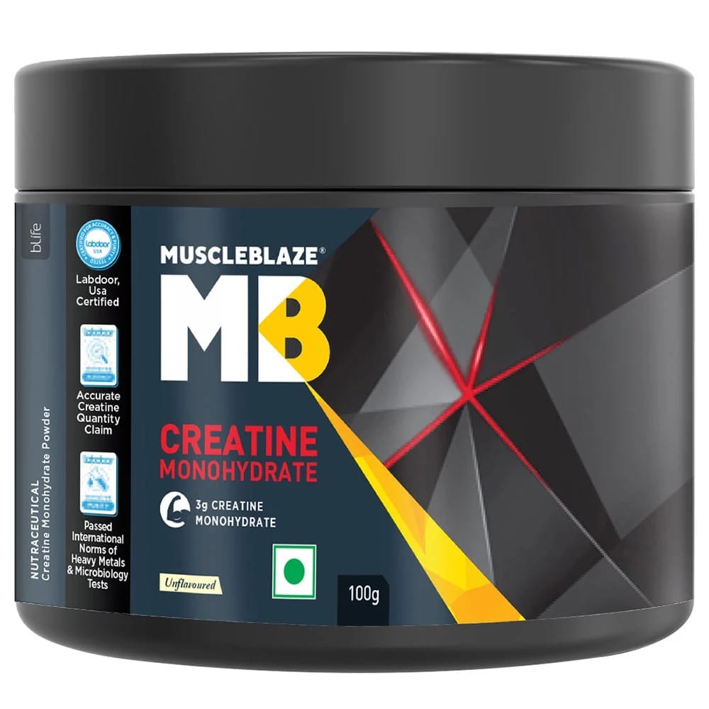 MuscleBlaze Creatine Monohydrate, 100 g (0.22 lb)