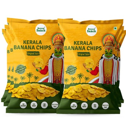 Beyond Snáck Natural Kerala Banana Chips Healthy and Delicious Snacks- No Hand Touch- Original Style Salted 600gms