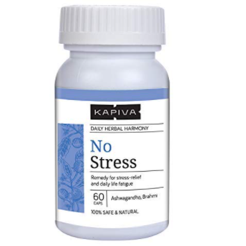 Kapiva 100% Natural No Stress Capsules – Helps Relieve Stress, Fatigue and Tension, 60 Caps