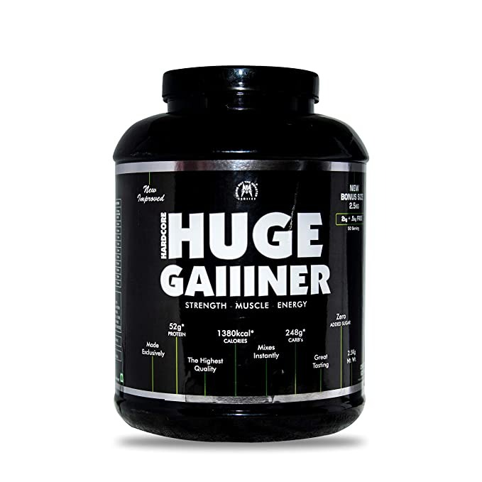 Monster Series Huge Gainer, Chocolate Ice Cream Flavor, 2.5 kg, Muscle Mass Gainer, 750 Calaries, 242 Carbs, 50 gm Protein , FSSAI Certified, 5.51 lbs