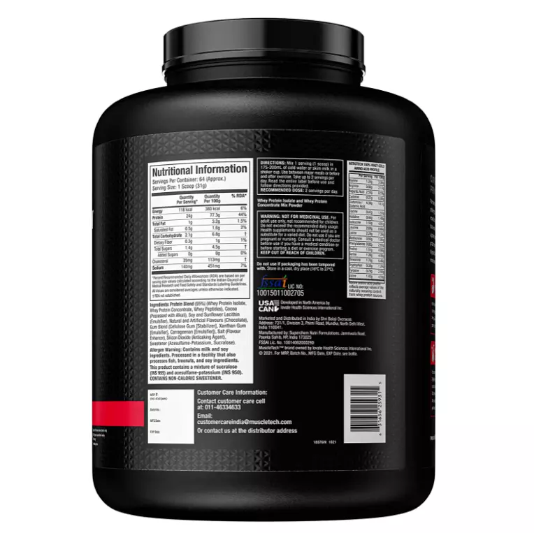 MuscleTech Nitrotech 100% Whey Protein P...