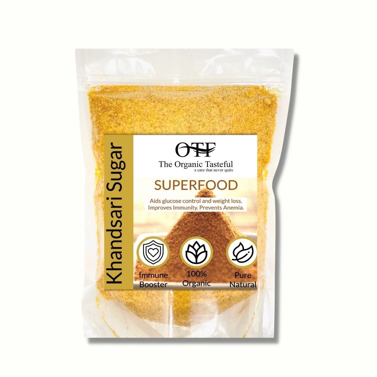 Organic Khandsari sugar, (500gm) | Pure Natural Jaggery Powder Desi Gur Gud Shakkar for Tea Coffee Milk