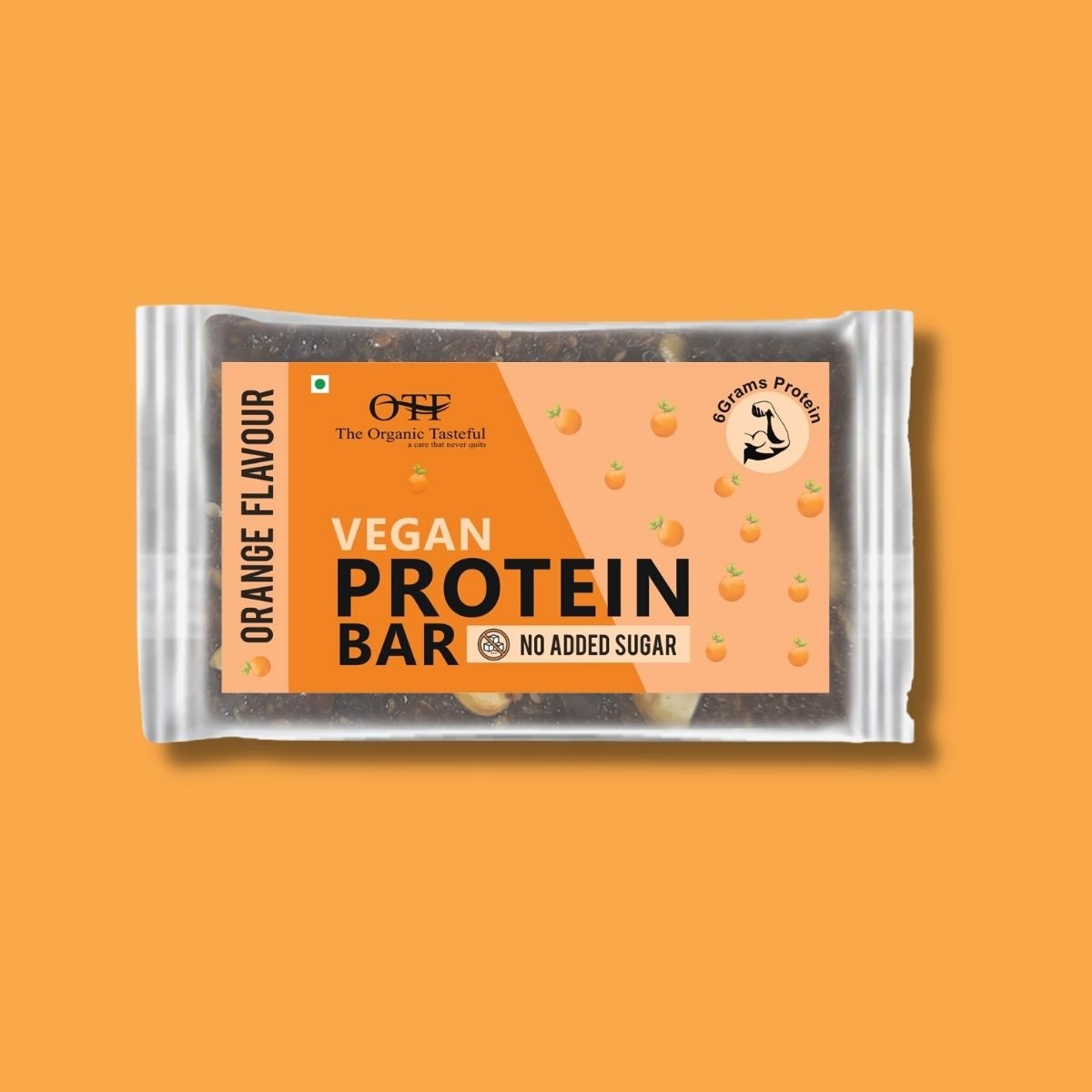 OTF Vegan Protein Bar-6 grams Protein-Orange Flavor (Box of 6)