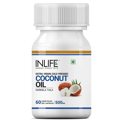 INLIFE Coconut Oil Supplement, 500mg –...