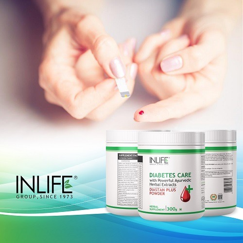 INLIFE Diastan Plus Powder Diabetes Care Ayurvedic Herbal Supplement, 300 Grams (Natural)