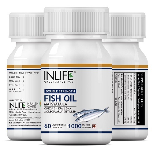INLIFE Fish Oil (Double Strength) Omega ...