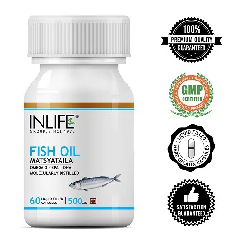 INLIFE Fish Oil Omega 3 Fatty Acids Supp...