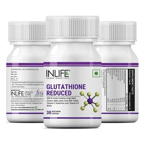 INLIFE L Glutathione Reduced Supplement,...