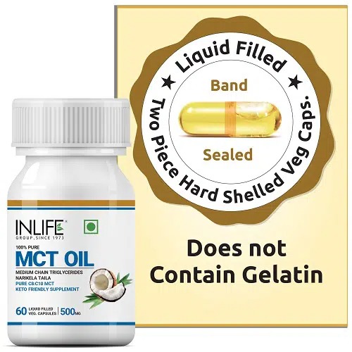 INLIFE Pure MCT Oil C8 C10 Keto Friendly...