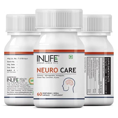 INLIFE Neuro Care Supplement, 500mg – 60 Vegetarian Capsules