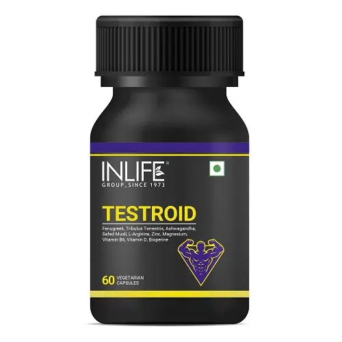 INLIFE Testroid Supplement For Men – 60 Vegetarian Capsules