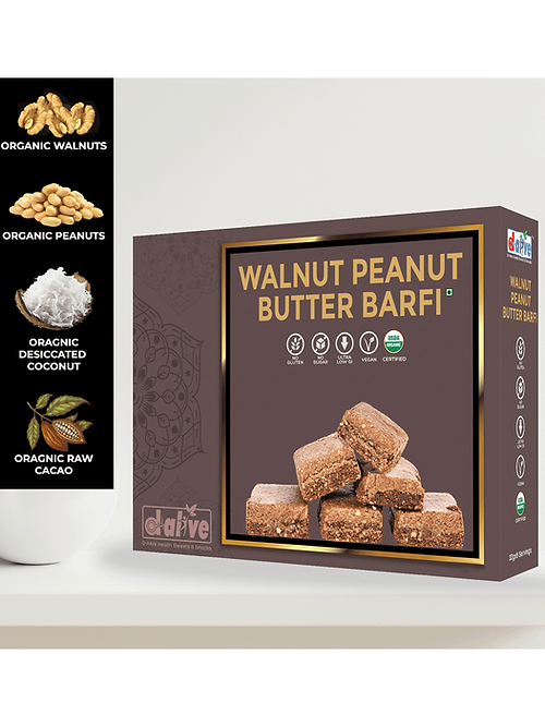 D-alive -Organic Walnut Peanut Butter Barfi – 200g