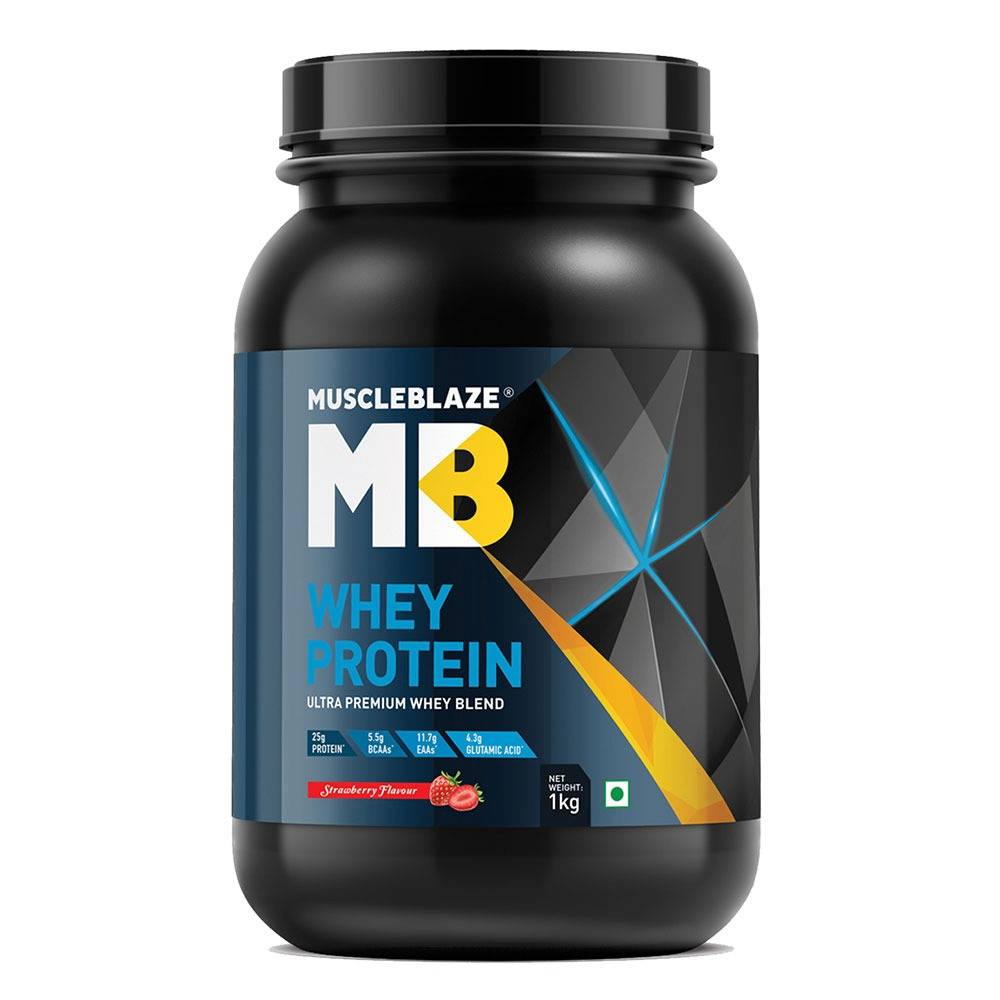 MuscleBlaze 100% Whey Protein Supplement Powder with Digestive Enzyme