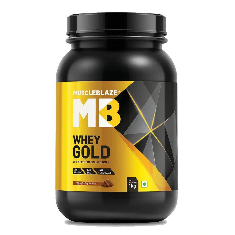 MuscleBlaze Whey Gold 100% Whey Protein Isolate. 1kg
