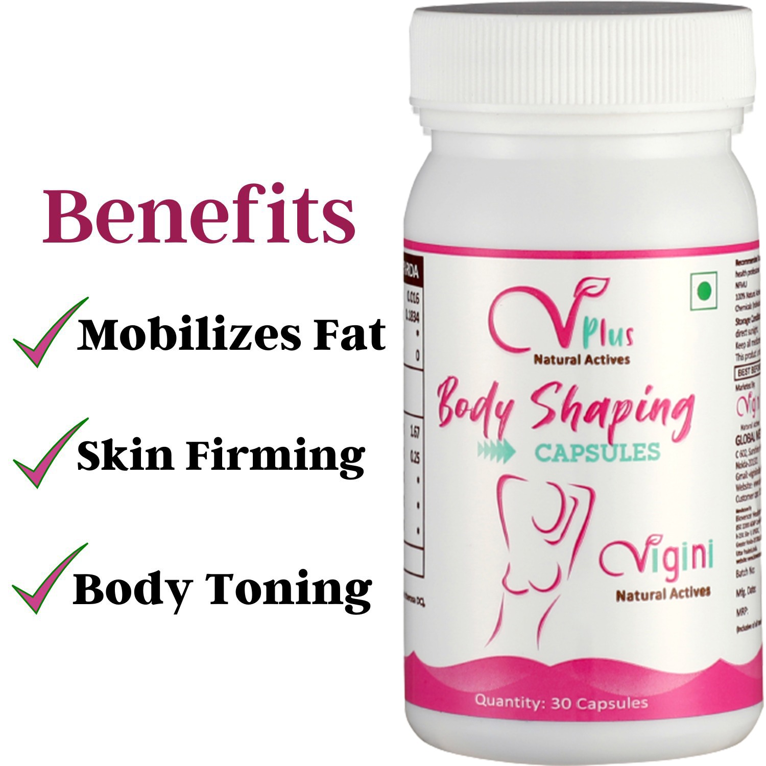 Vigini Breast Enlargement Size Increase Bust Full Growth 36 Shaping Firming Tightening Women Capsules With Safe Herbal Ingredients