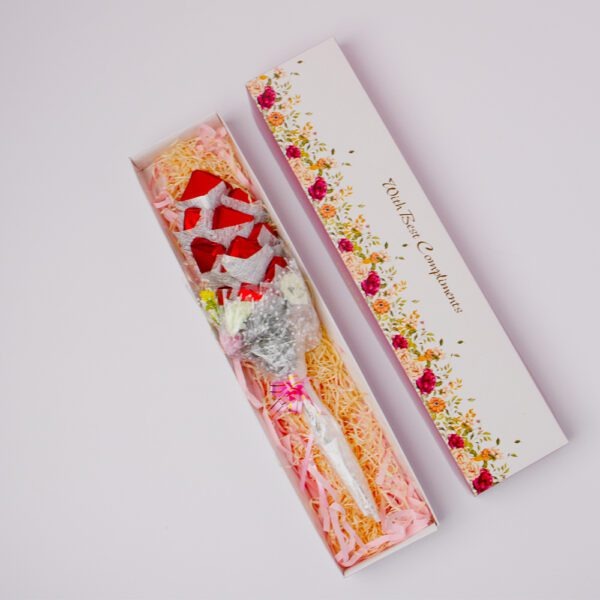 RUCHOKS  Valentines Special Square Shape 10 Chocolates Bouquet 150g