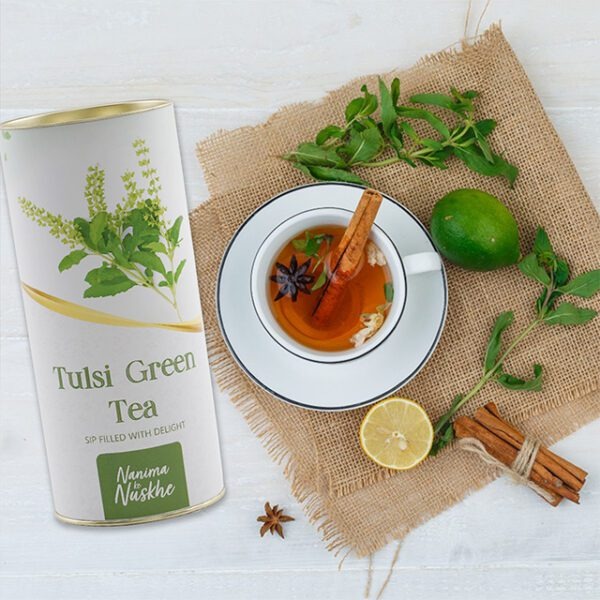 DIBHA Tulsi Green Tea (Ready to Drink Instant Tea Cups) Builds Immunity & Lowers Stress, 60 g