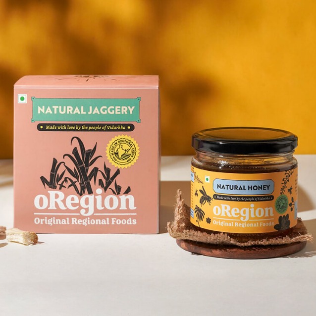 oRegion – Natural Jaggery 1000gm and Multifloral Honey 350gm