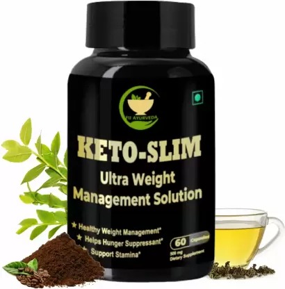 FIJ AYURVEDA Keto Slim Capsules for Fat Cutter & Weight Loss Supplement – 500mg 60 Capsules  (500 mg)