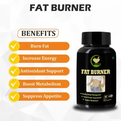FIJ AYURVEDA Fat Burner Capsule with Biotin Capsule 10,000MCG – Combo Pack  (500 mg)
