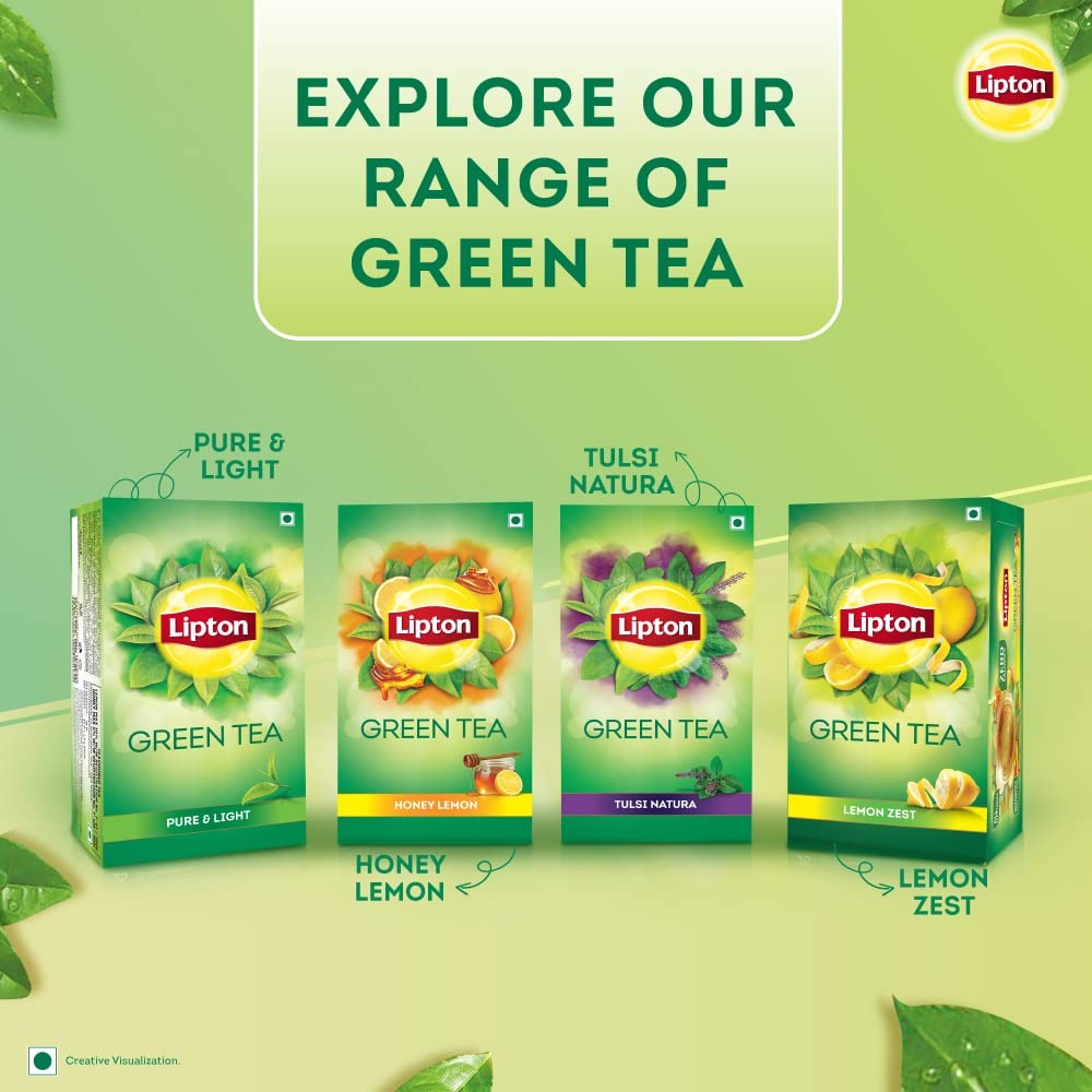Lipton Pure and Light Green Tea Bags, 25 Pieces