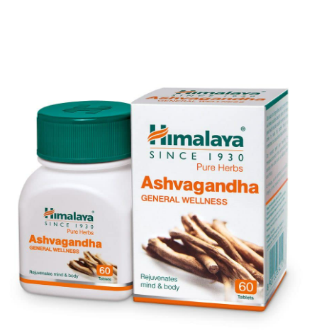 Himalaya Ashvagandha – General Wellness Tablets, 60 Tablets | Stress Relief | Rejuvenates Mind & Body