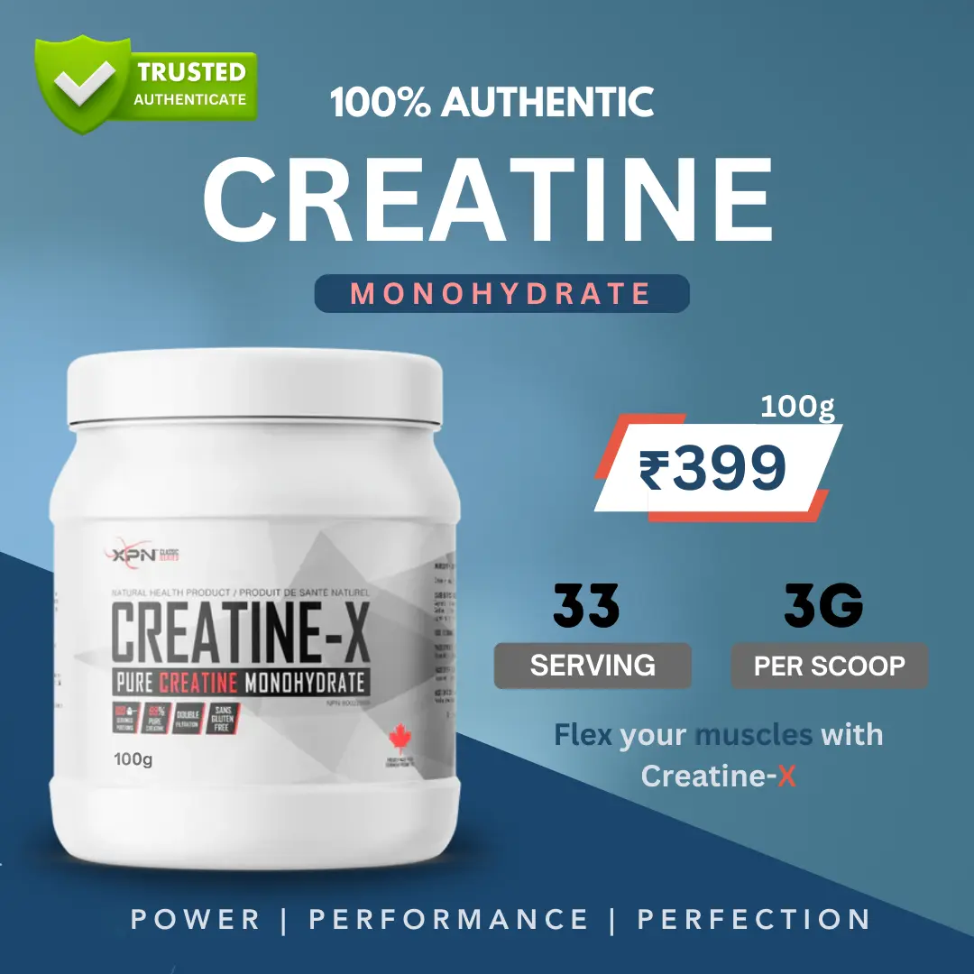 Creatine-X Creatine Monohydrate (100g, 33 Servings) | 100% Pure Creatine | Unflavored | Supports Performance and Power